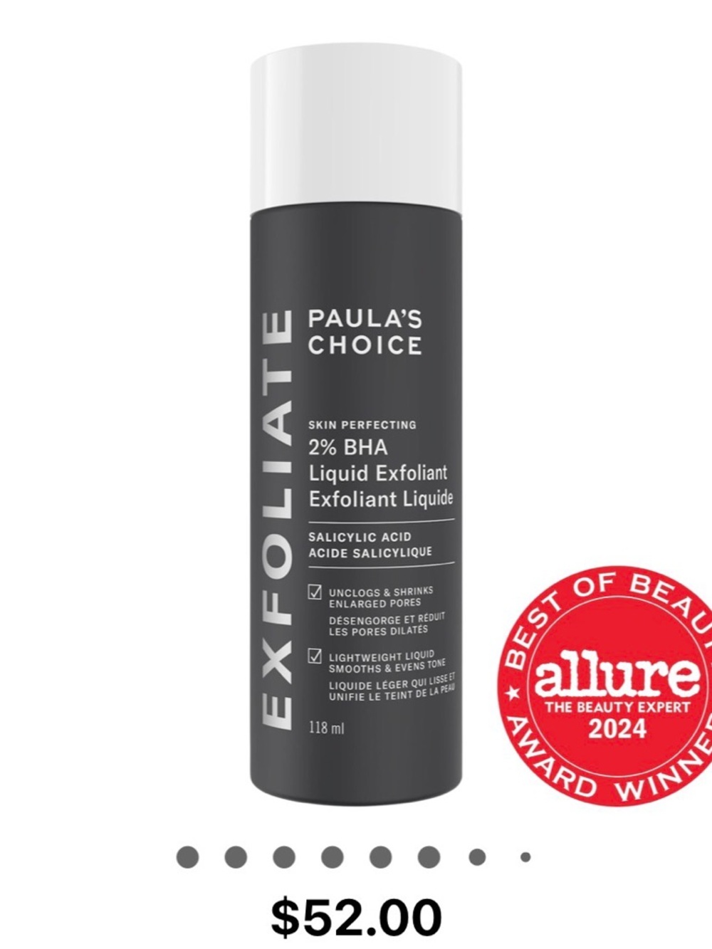 Paula's Choice Black & White Exfoliating Liquid 2% BHA